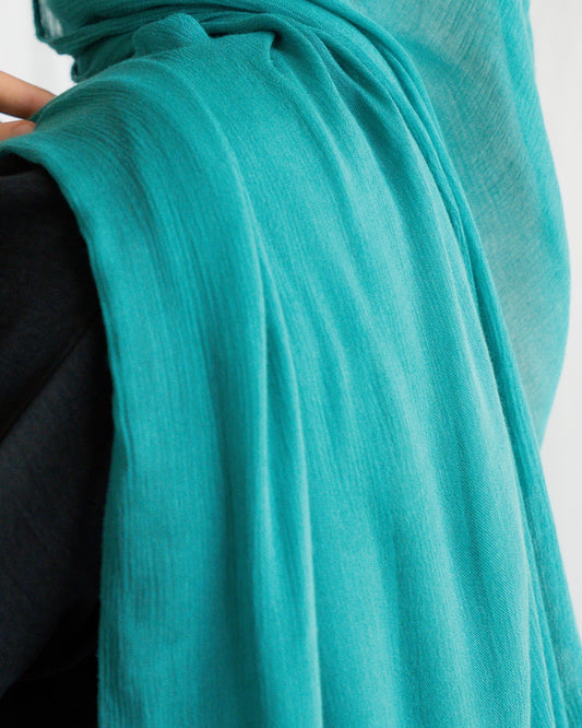 Crinkle Rayon Hijab | Teal
