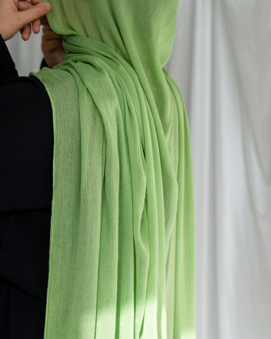 Crinkle Rayon Hijab | Matcha