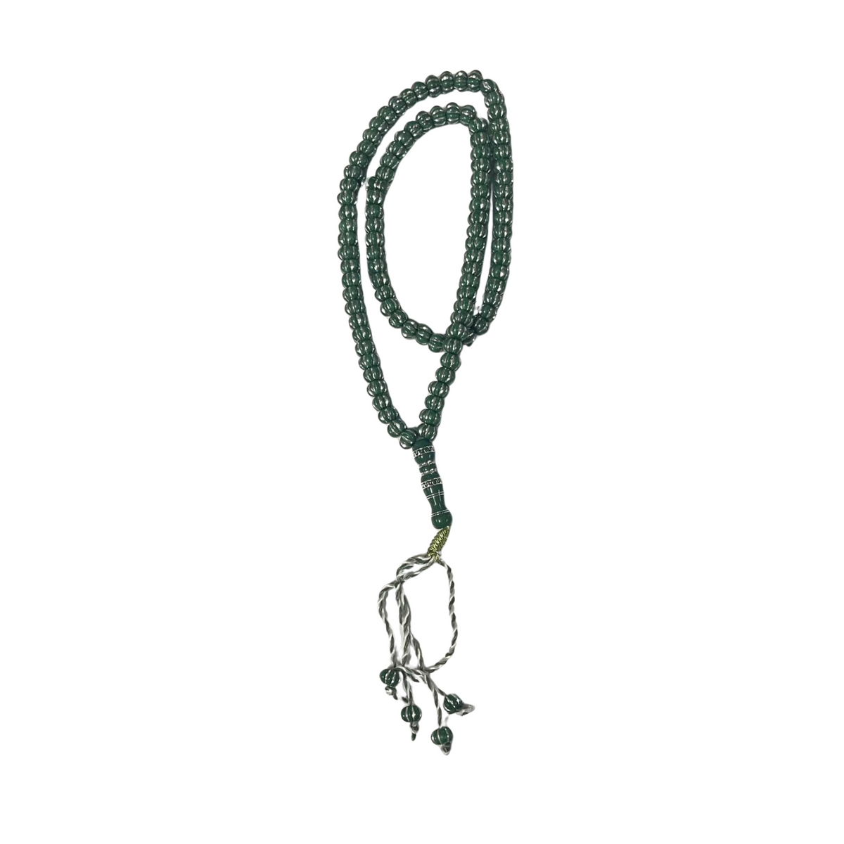 99 Beads | Green & Silver