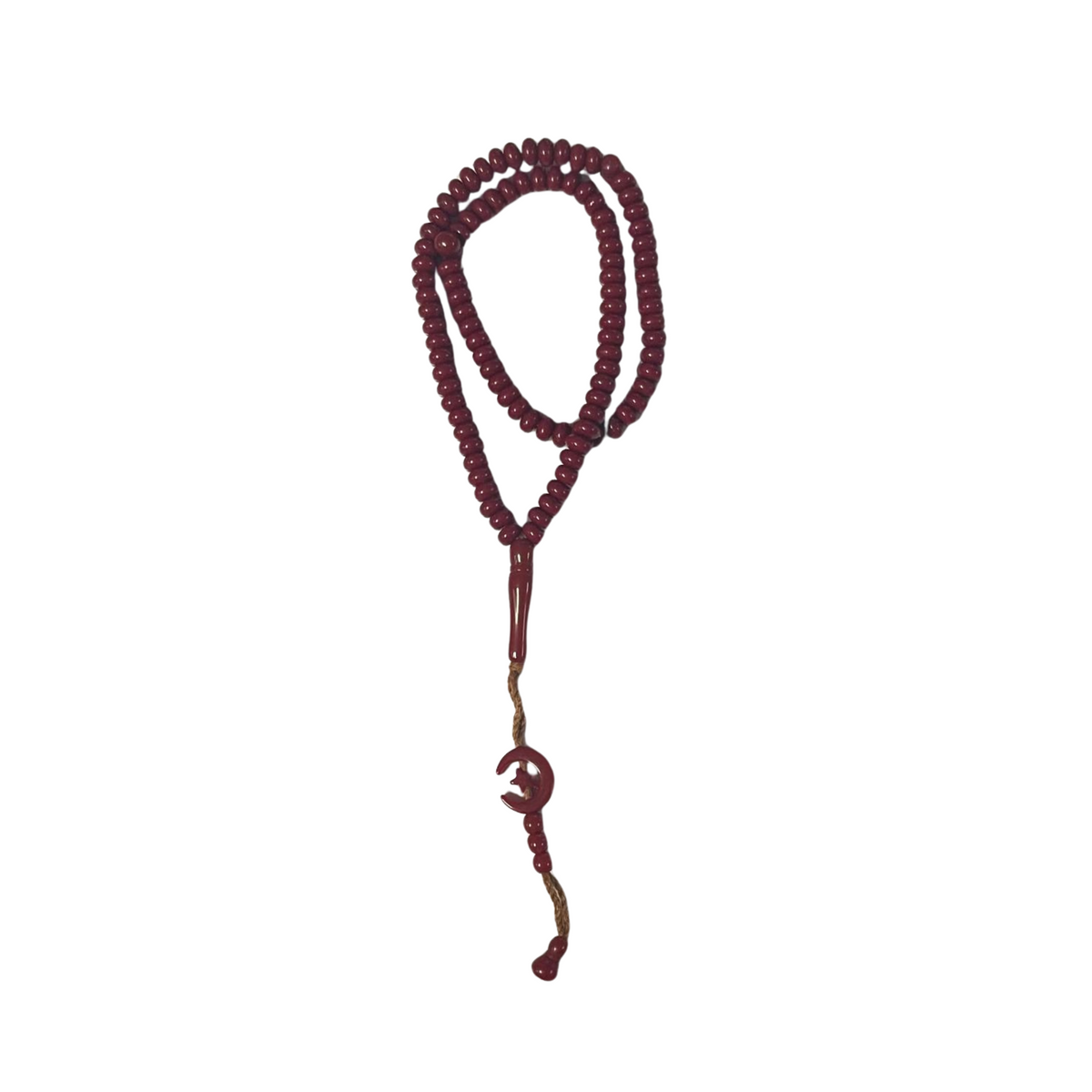 99 Beads | Moon & Star Tassle | Cherry Red
