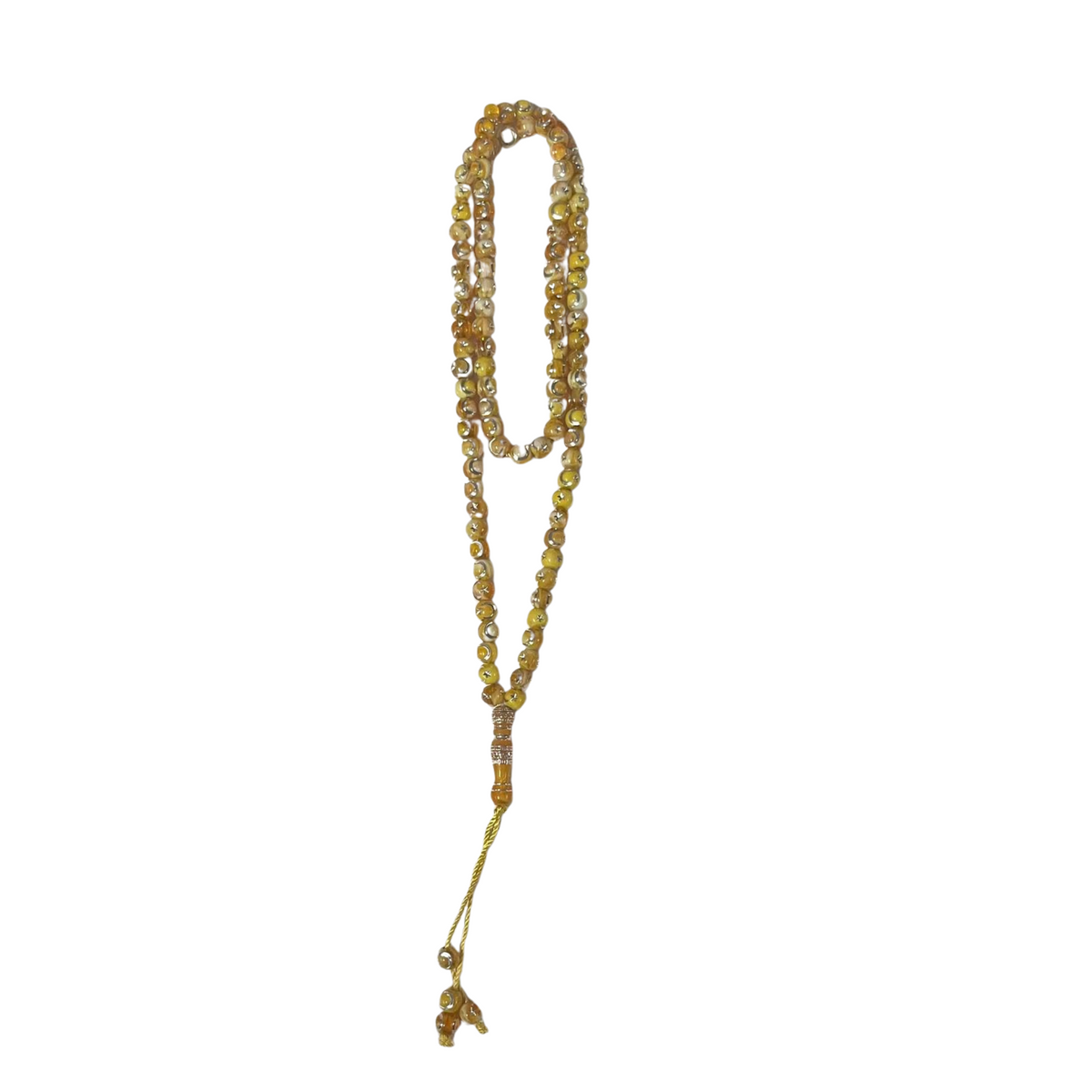 99 Beads | Silver Moon & Star | Yellow
