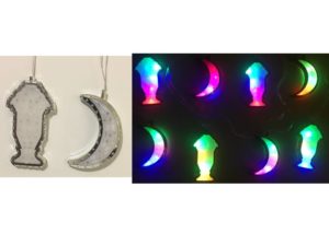 8pc Moon & Lantern Lights | Silver
