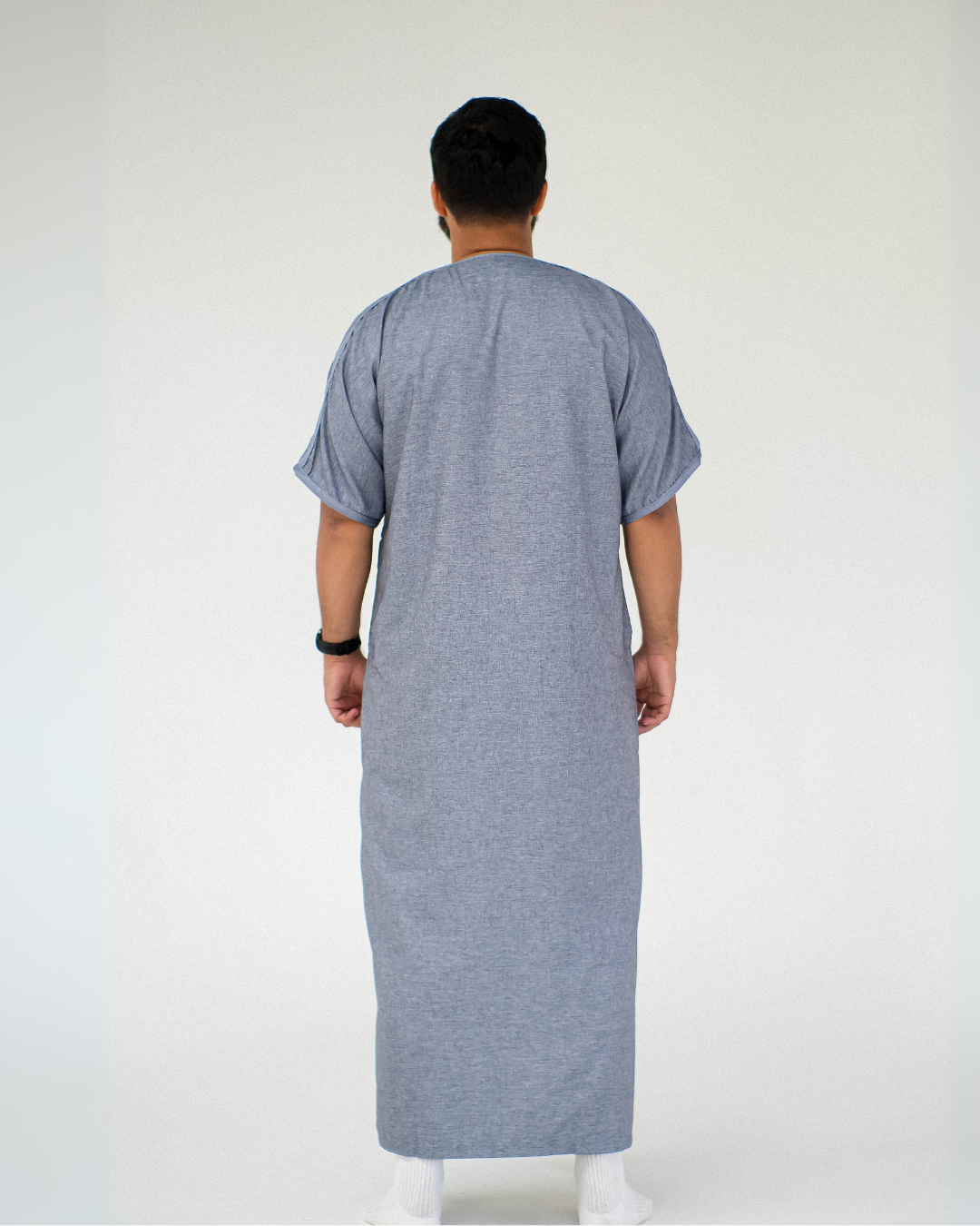 Premium Moroccan Short Sleeve Thobe | Grey