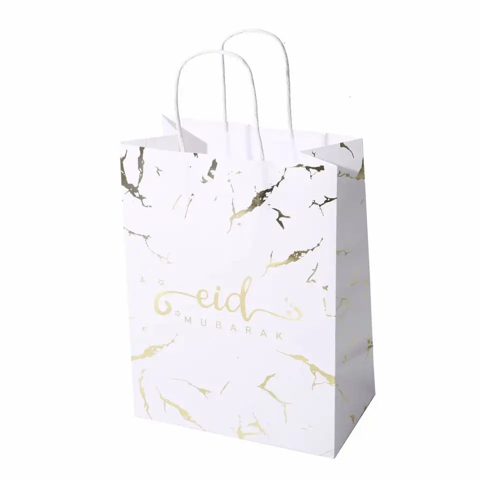 Eid Mubarak Gift Bag | White & Gold