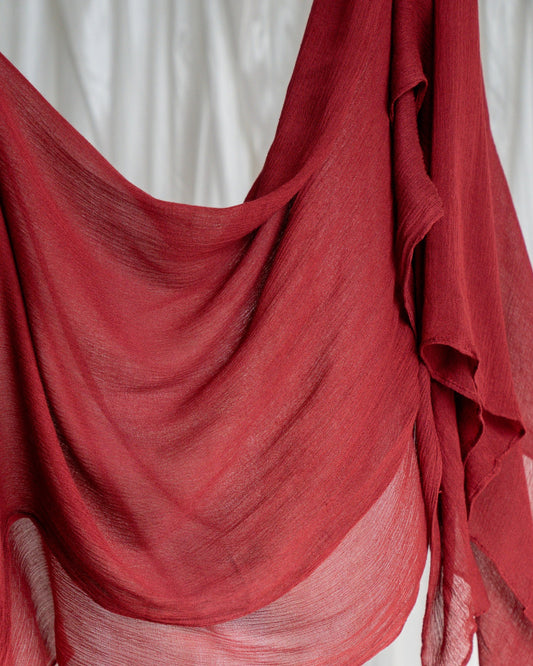 Crinkle Rayon Hijab | Burgundy