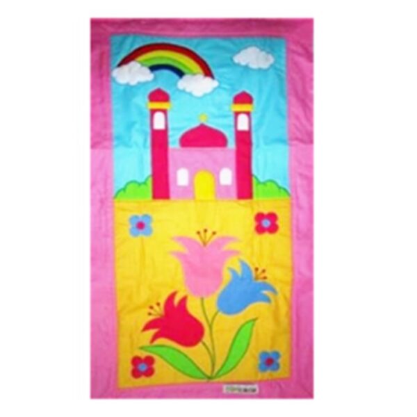 Handmade Kids Prayer Mat | Mosque Design | Light Pink