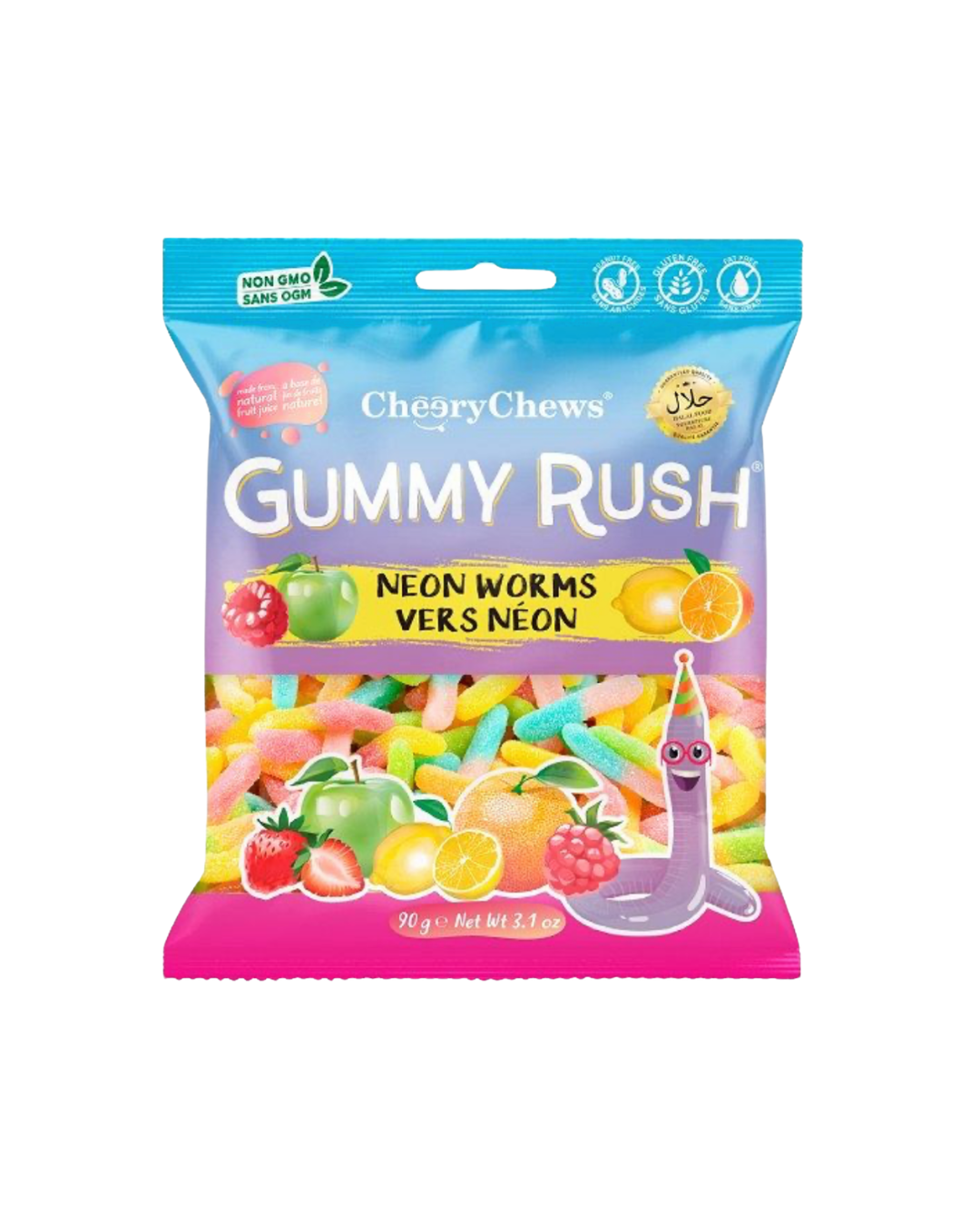 Gummy Rush Neon Worms | 90g
