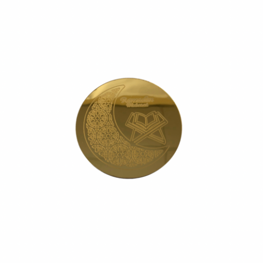Ramadan Mubarak Crescent Round Coasters