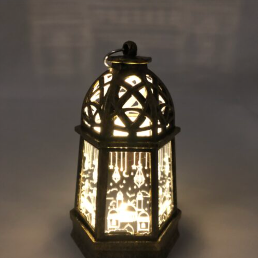 Flat Dome Rustic Gold Lantern (Small)