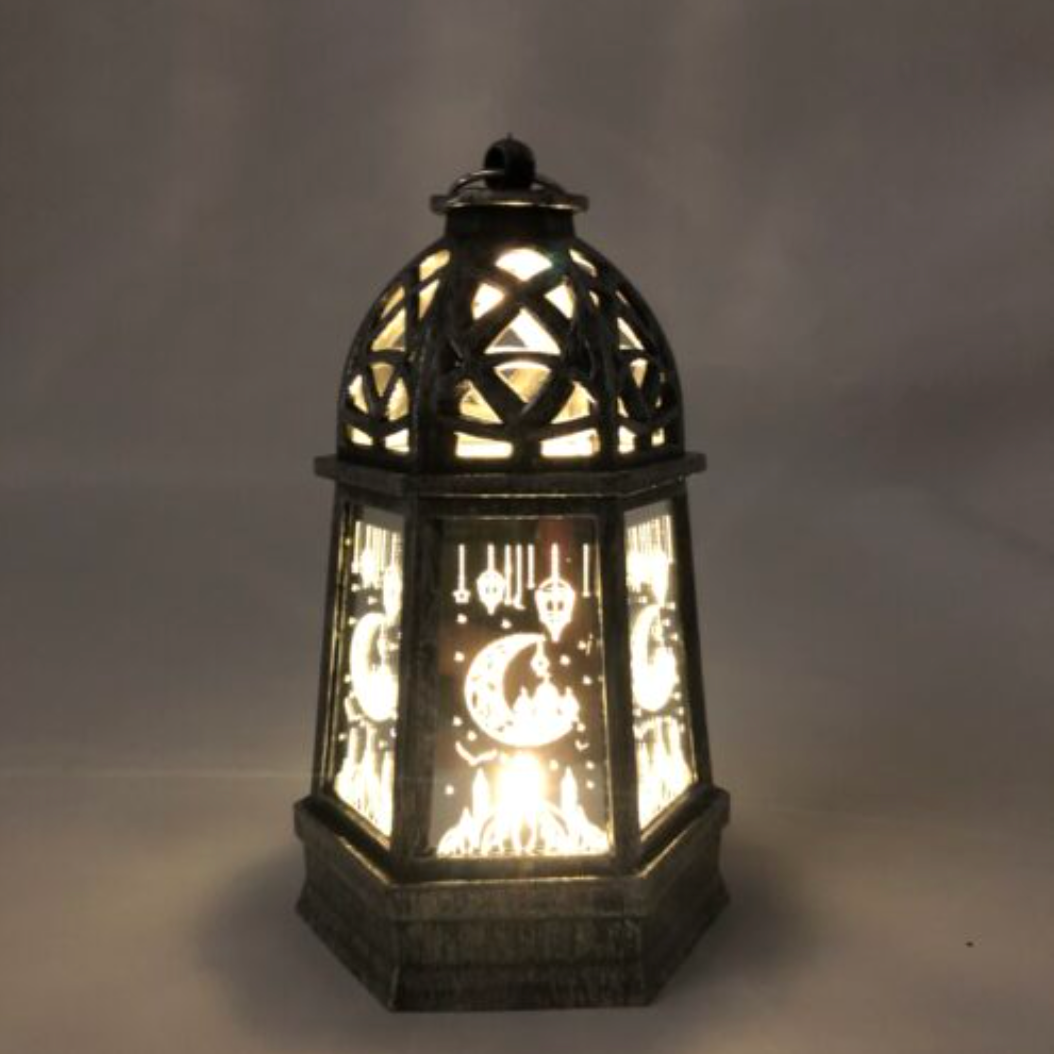 Flat Dome Rustic Silver Lantern (Small)