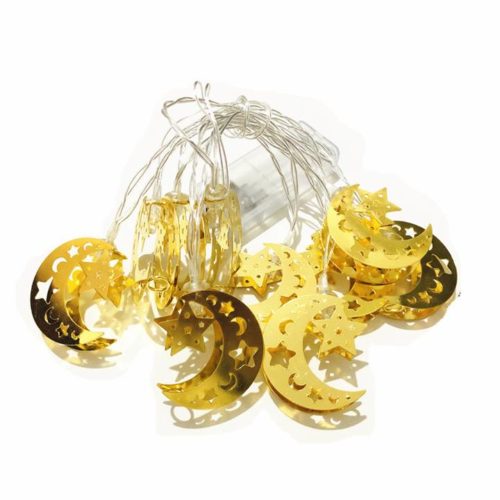 10pc Elegant Crescent Battery Lights | Gold