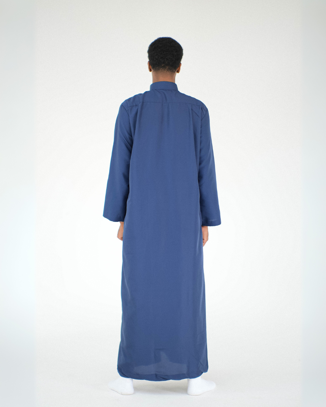 Long Sleeve Collar Thobe | Navy