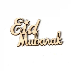 10 pack of Eid Mubarak Wooden words