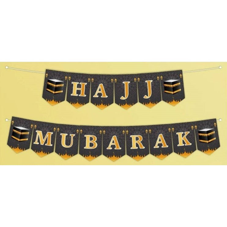 Hajj Mubarak Single Letter Flags