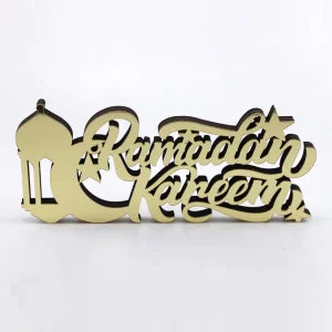 Ramadan Kareem Lantern Acrylic Stand | Gold