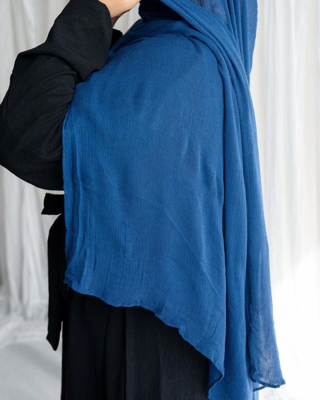 Crinkle Rayon Hijab | Cobalt Blue