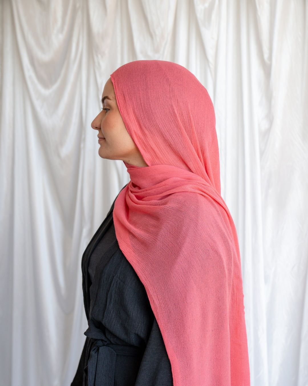 Crinkle Rayon Hijab | Watermelon
