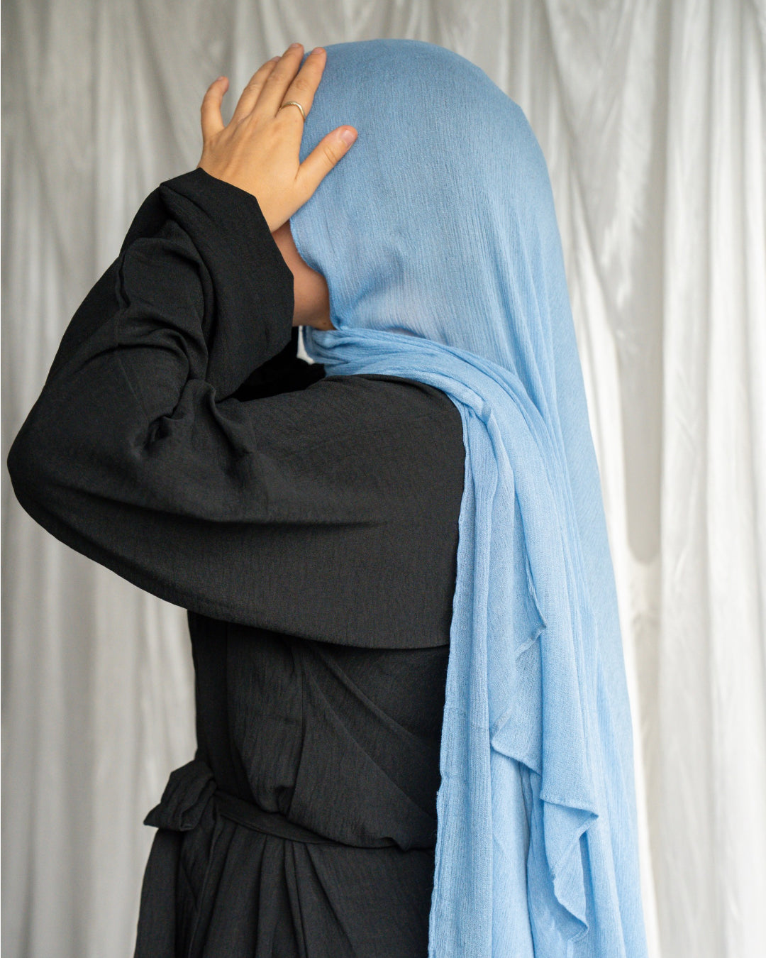 Crinkle Rayon Hijab | Azure