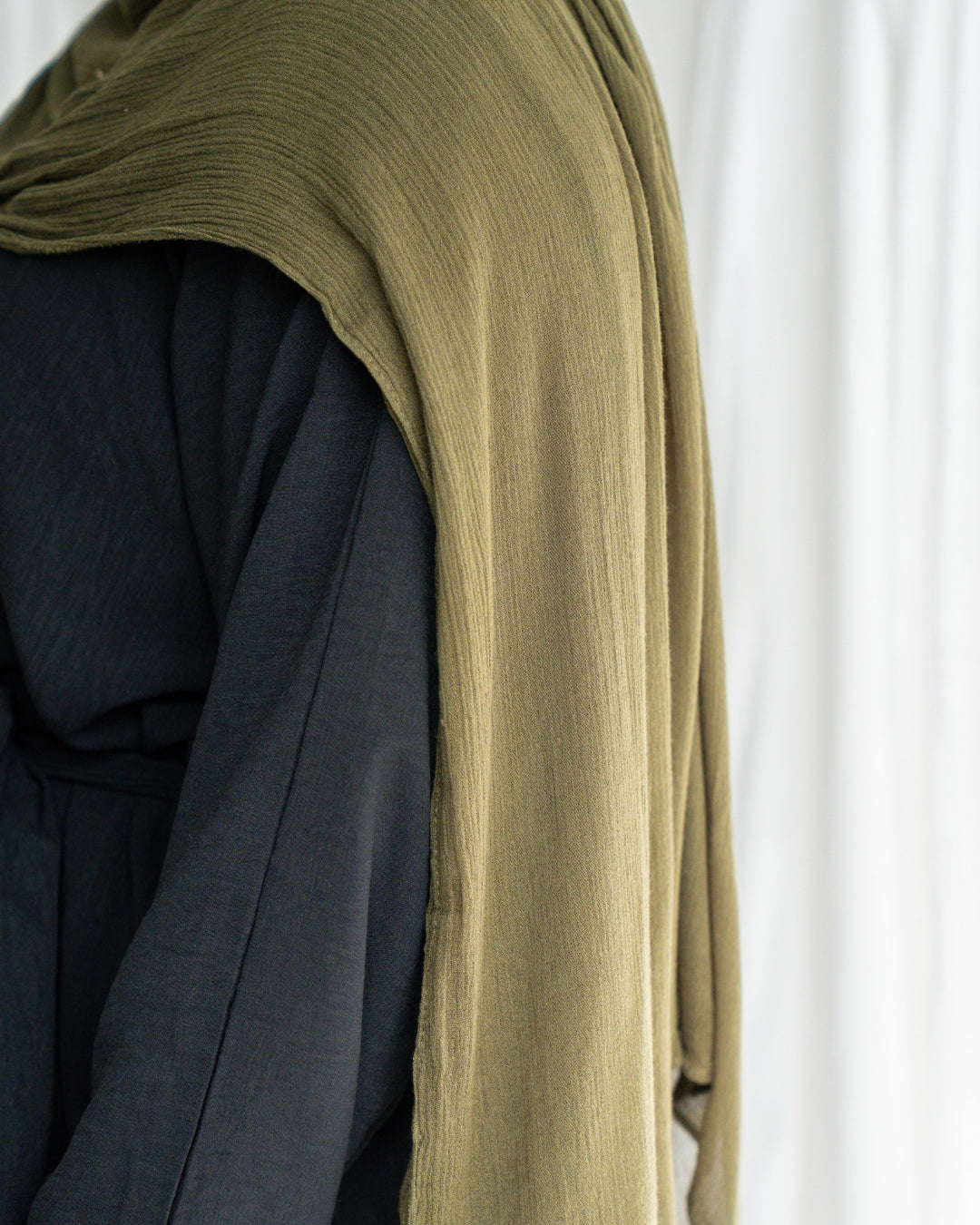 Crinkle Rayon Hijab | Khaki