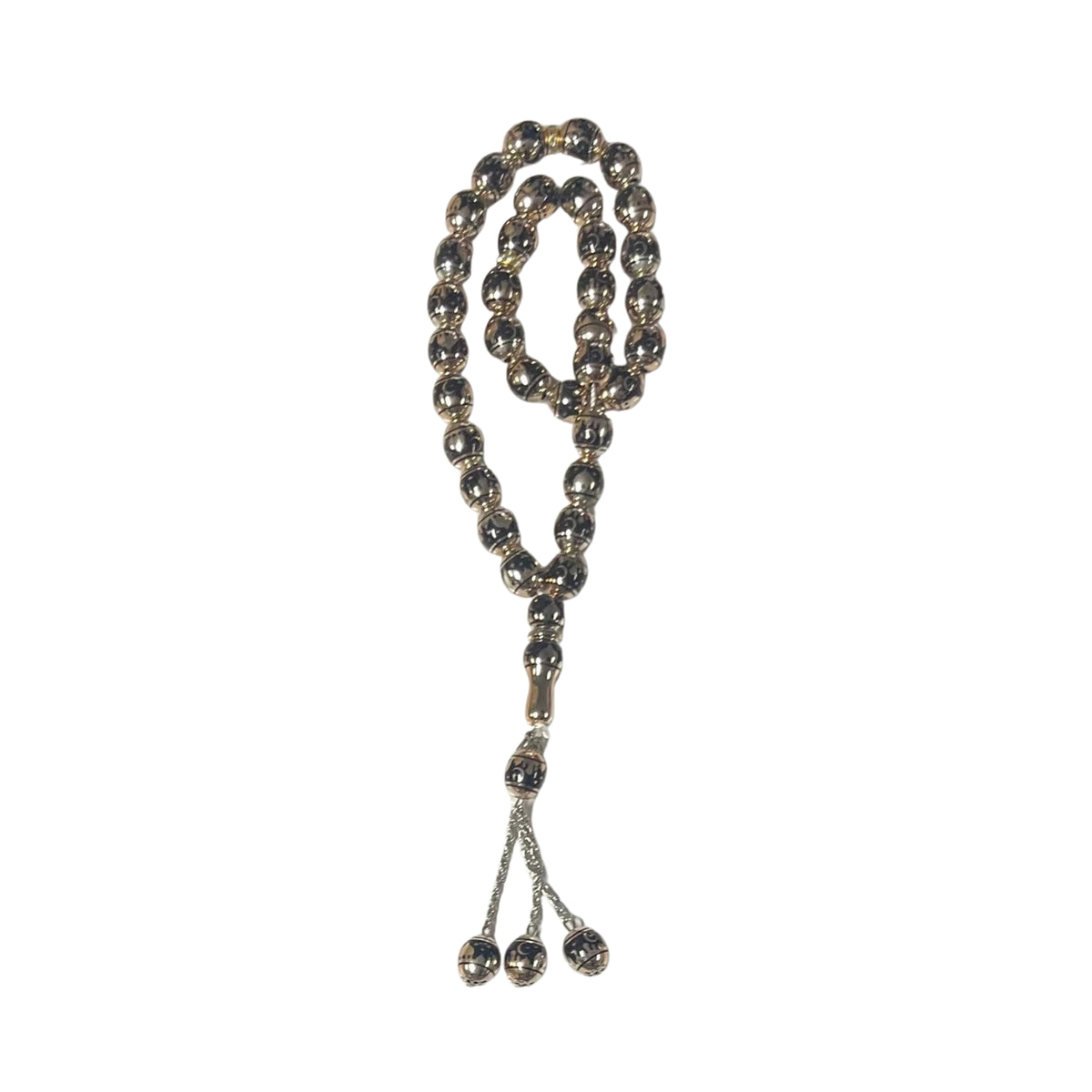 33 Beads | Crescent Mosque | Black & Gold