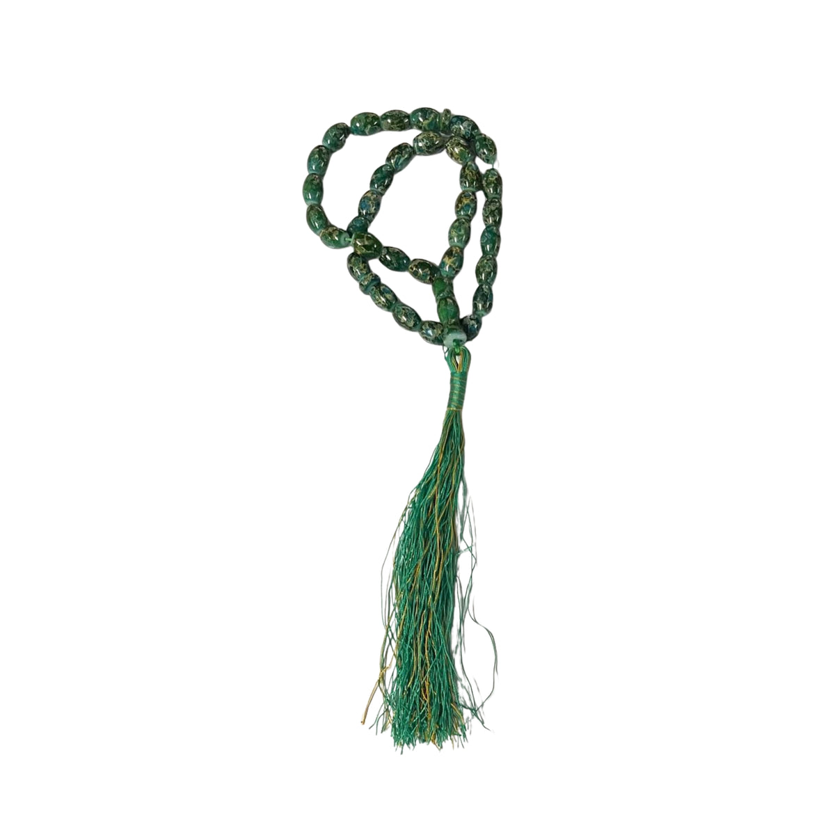 33 Beads | Marble | Green Ombre