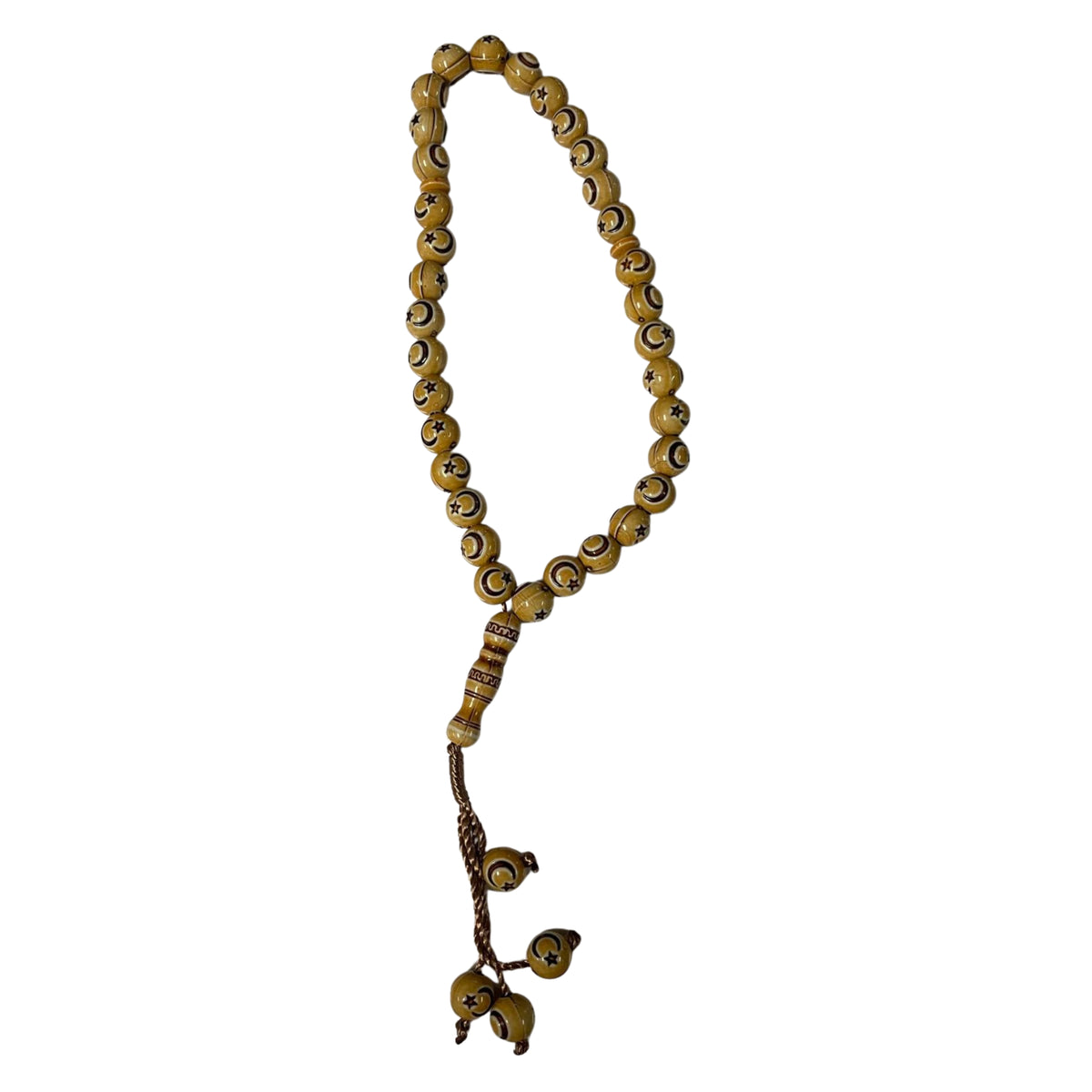 33 Beads | Moon & Crescent | Light Brown