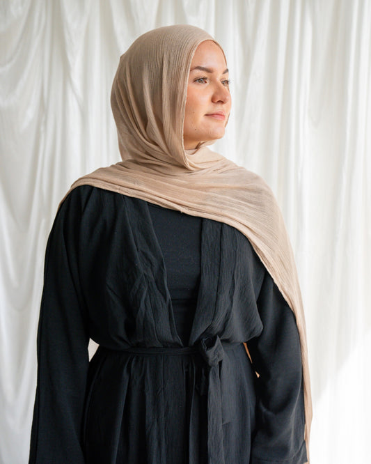 Crinkle Rayon Hijab | Beige