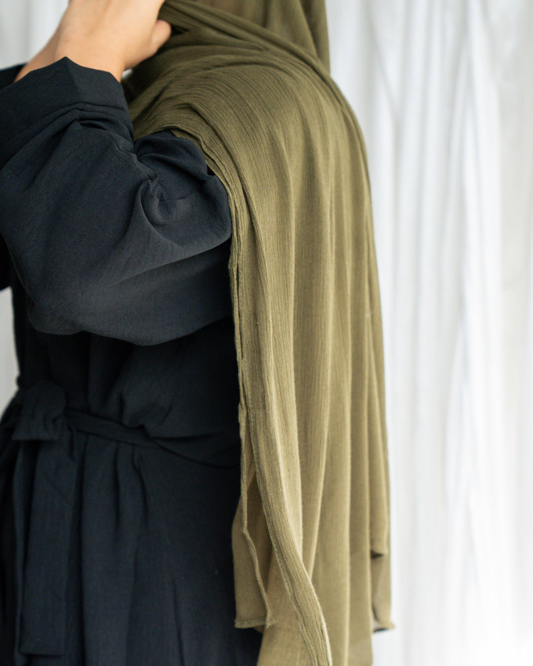 Crinkle Rayon Hijab | Khaki