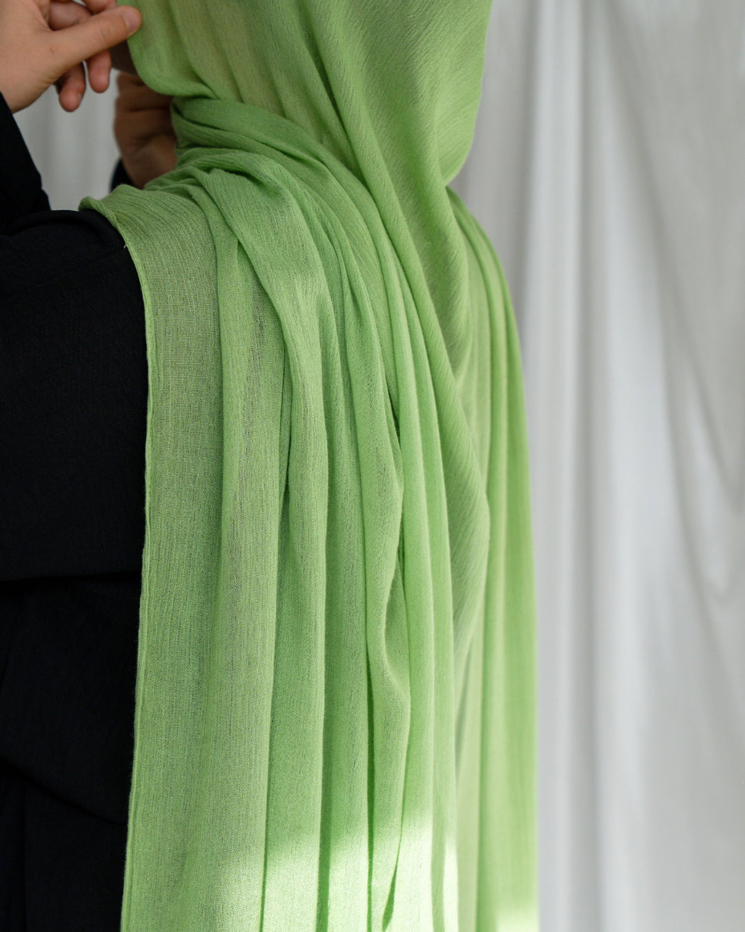 Crinkle Rayon Hijab | Matcha