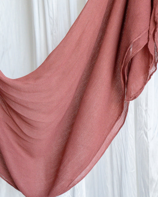 Crinkle Rayon Hijab | Rosewood