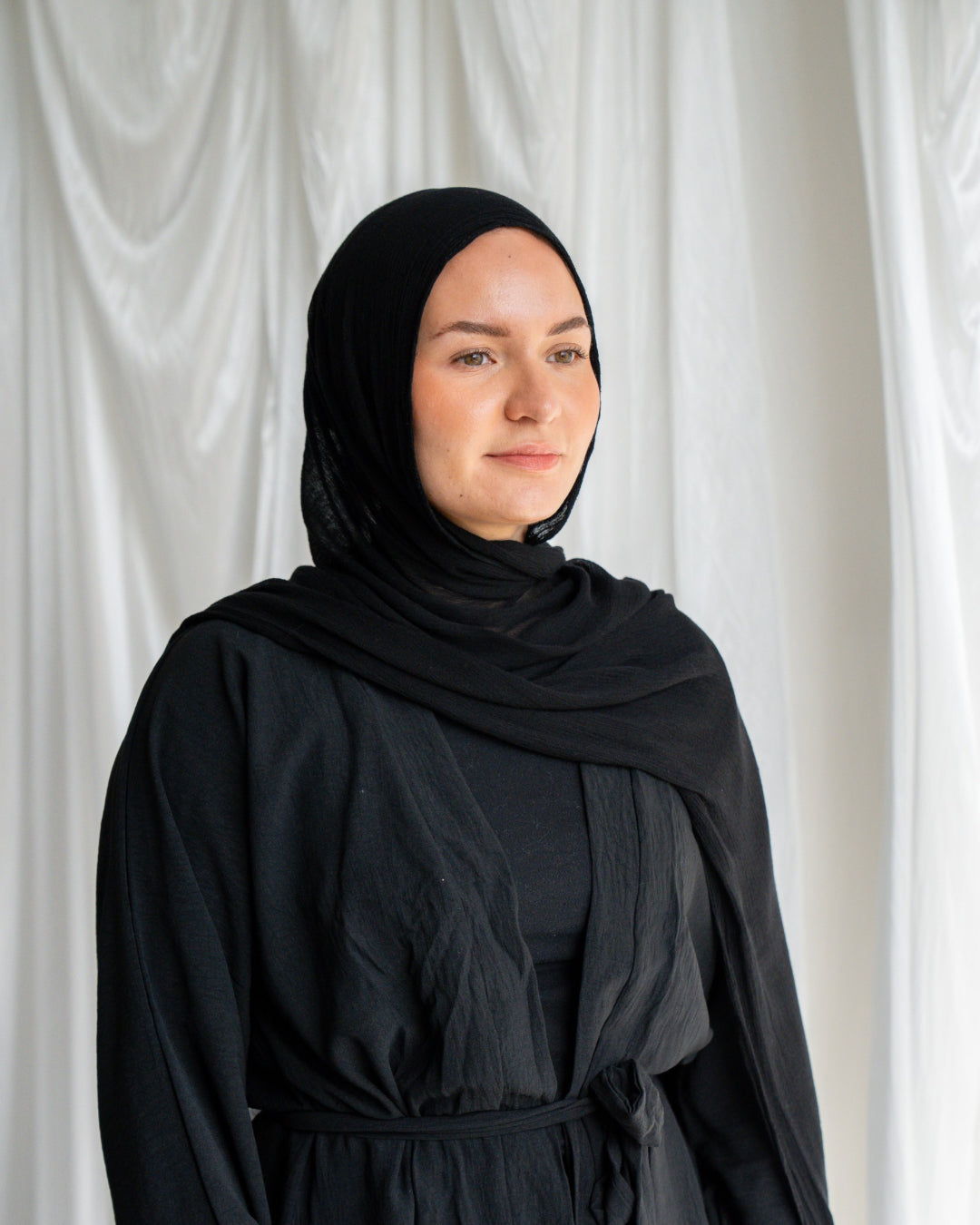 Crinkle Rayon Hijab | Black
