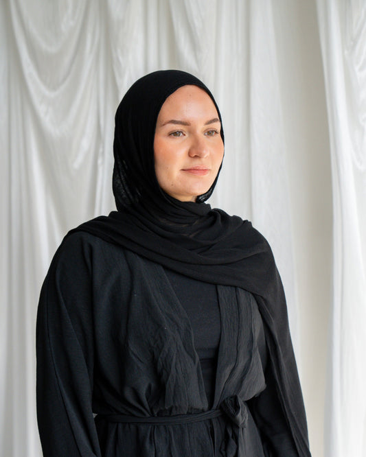 Crinkle Rayon Hijab | Black