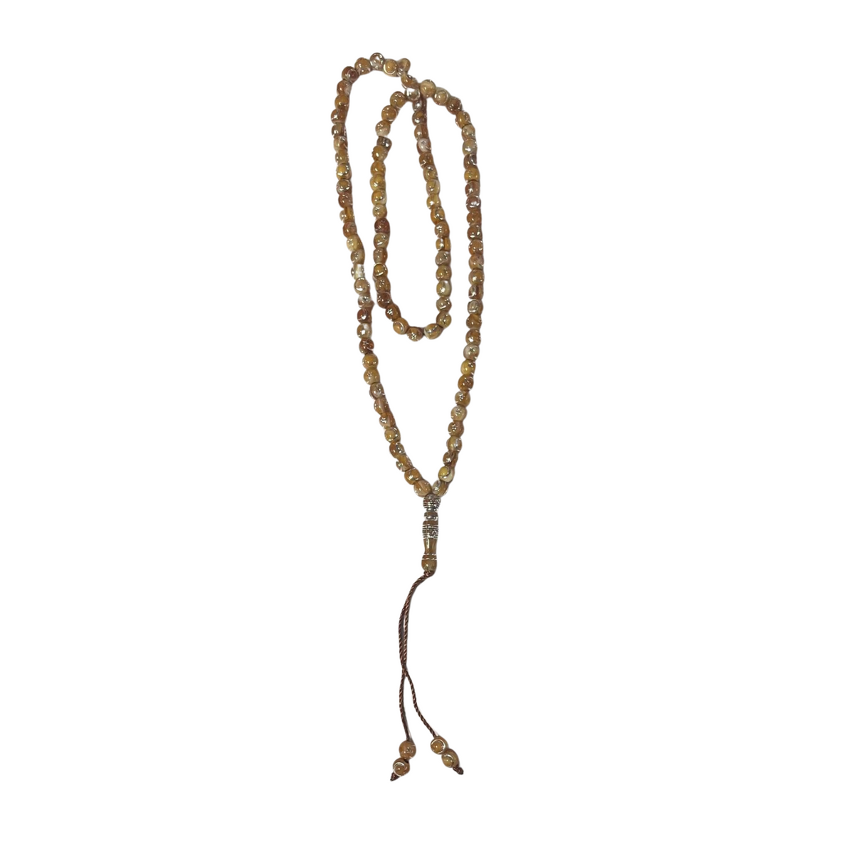 99 Beads | Silver Moon & Star | Amber