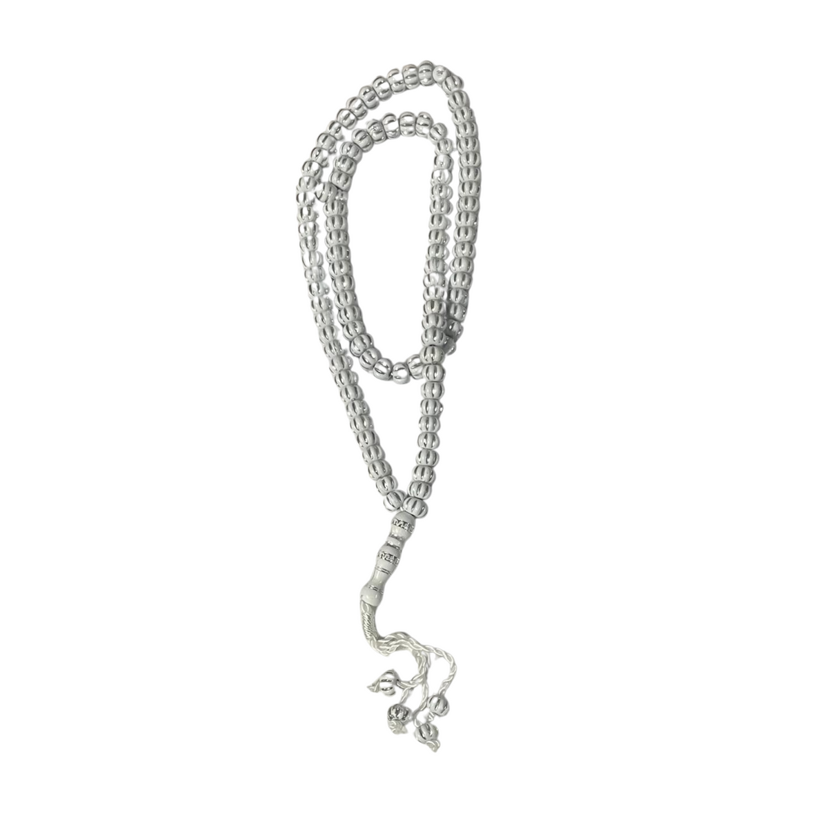 99 Beads | White & Silver