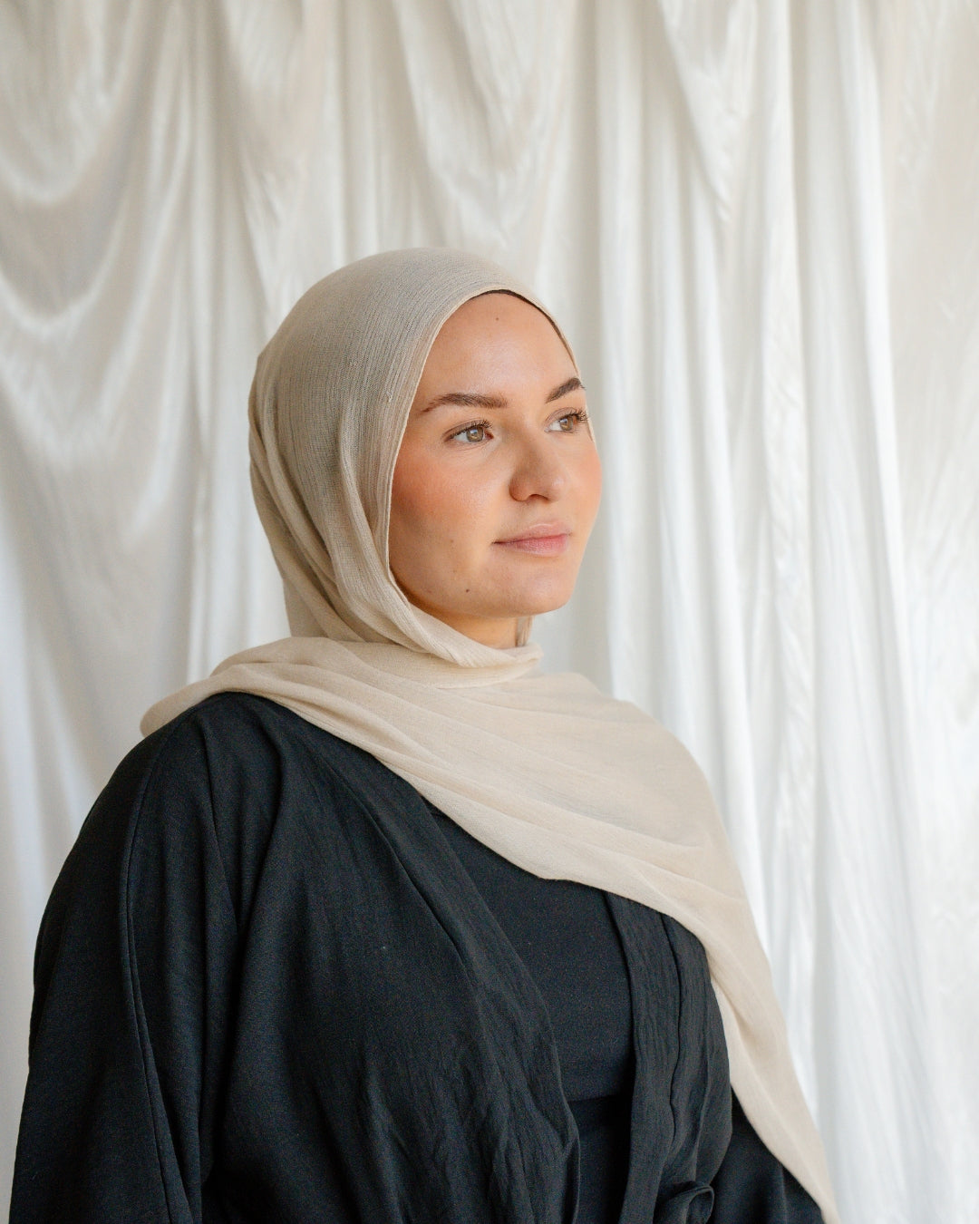 Crinkle Rayon Hijab | Stone