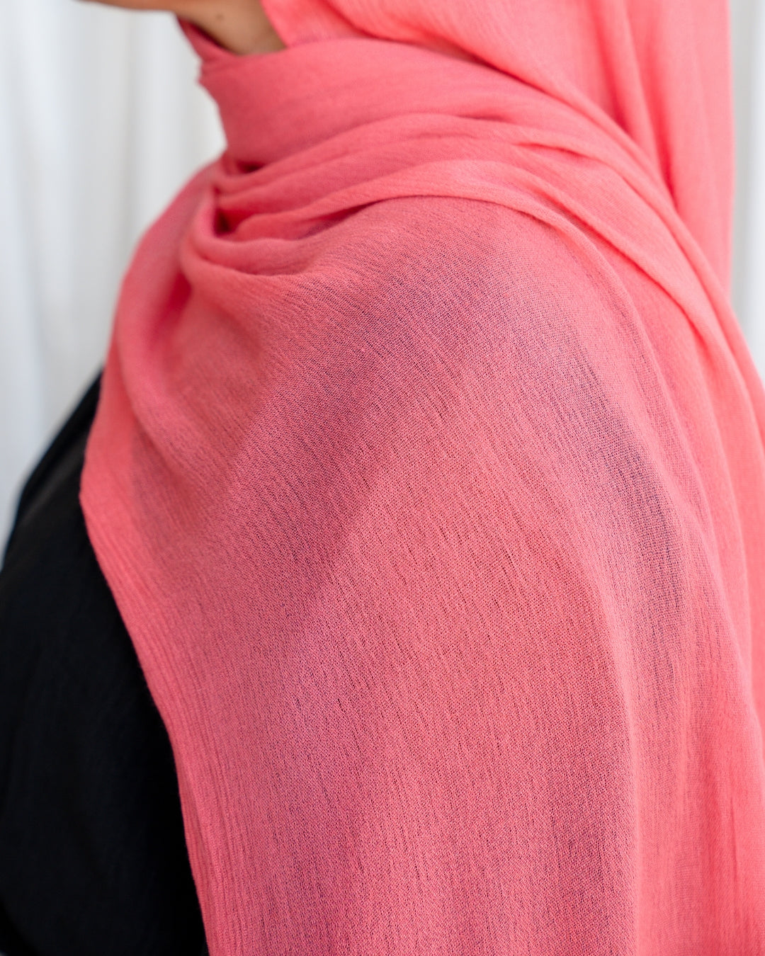 Crinkle Rayon Hijab | Watermelon