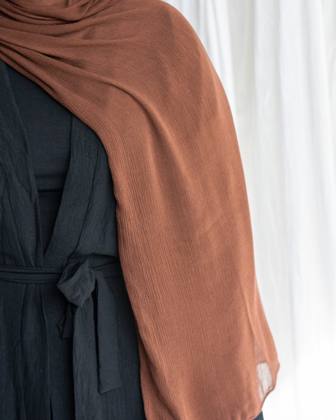 Crinkle Rayon Hijab | Chocolate