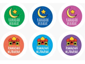 Mosque Ramadan Mubarak Badges | Pack of 6