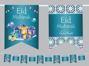 Mosaic Eid Mubarak Flags