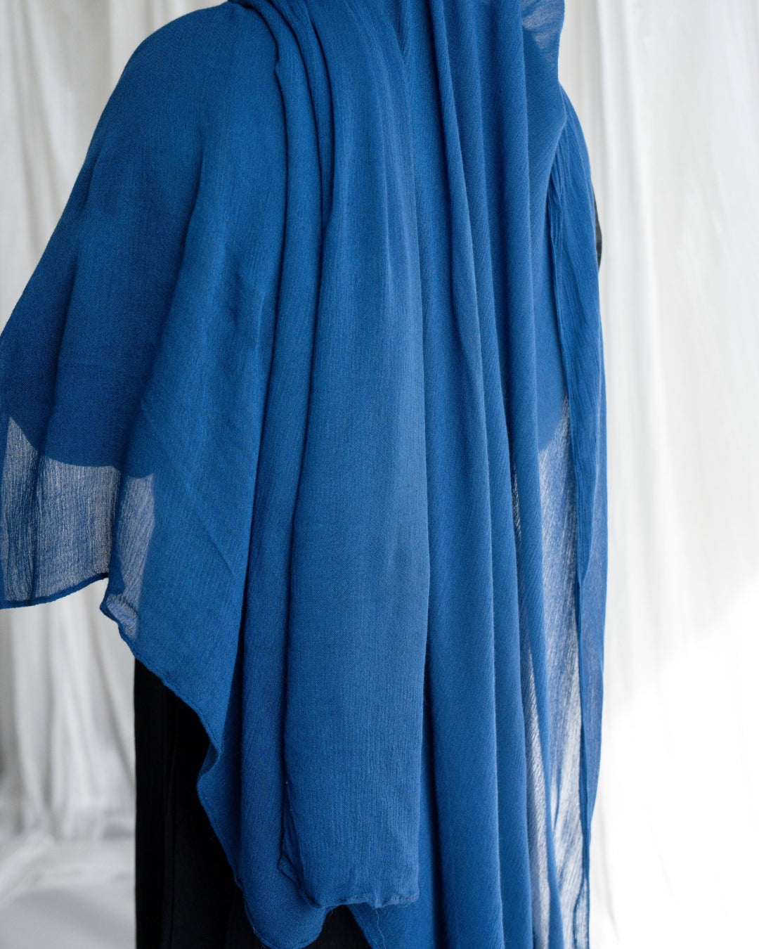 Crinkle Rayon Hijab | Cobalt Blue