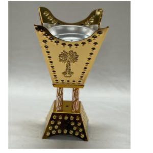 Square Arabic Traditional Bukhoor Burner | Gold