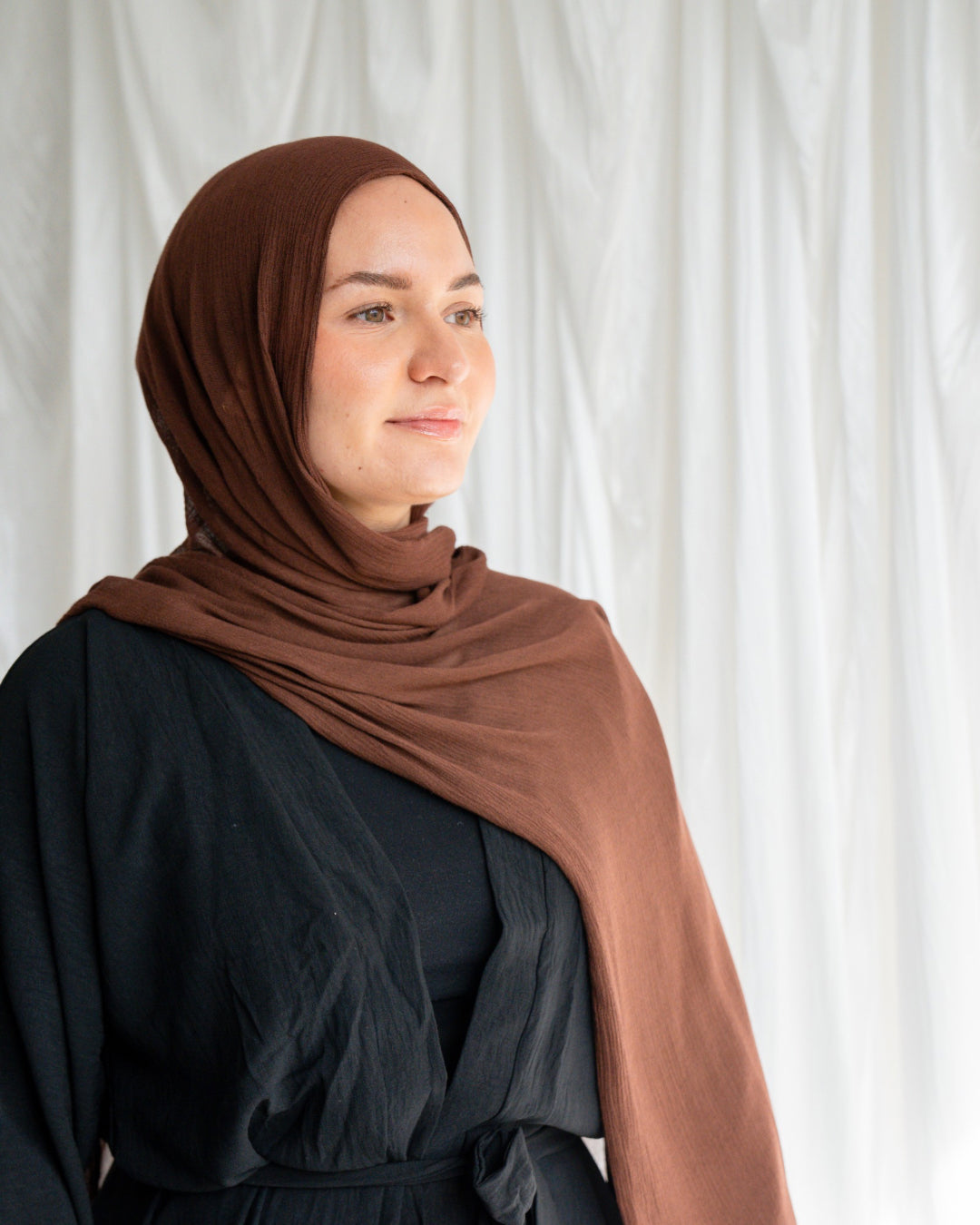 Crinkle Rayon Hijab | Chocolate