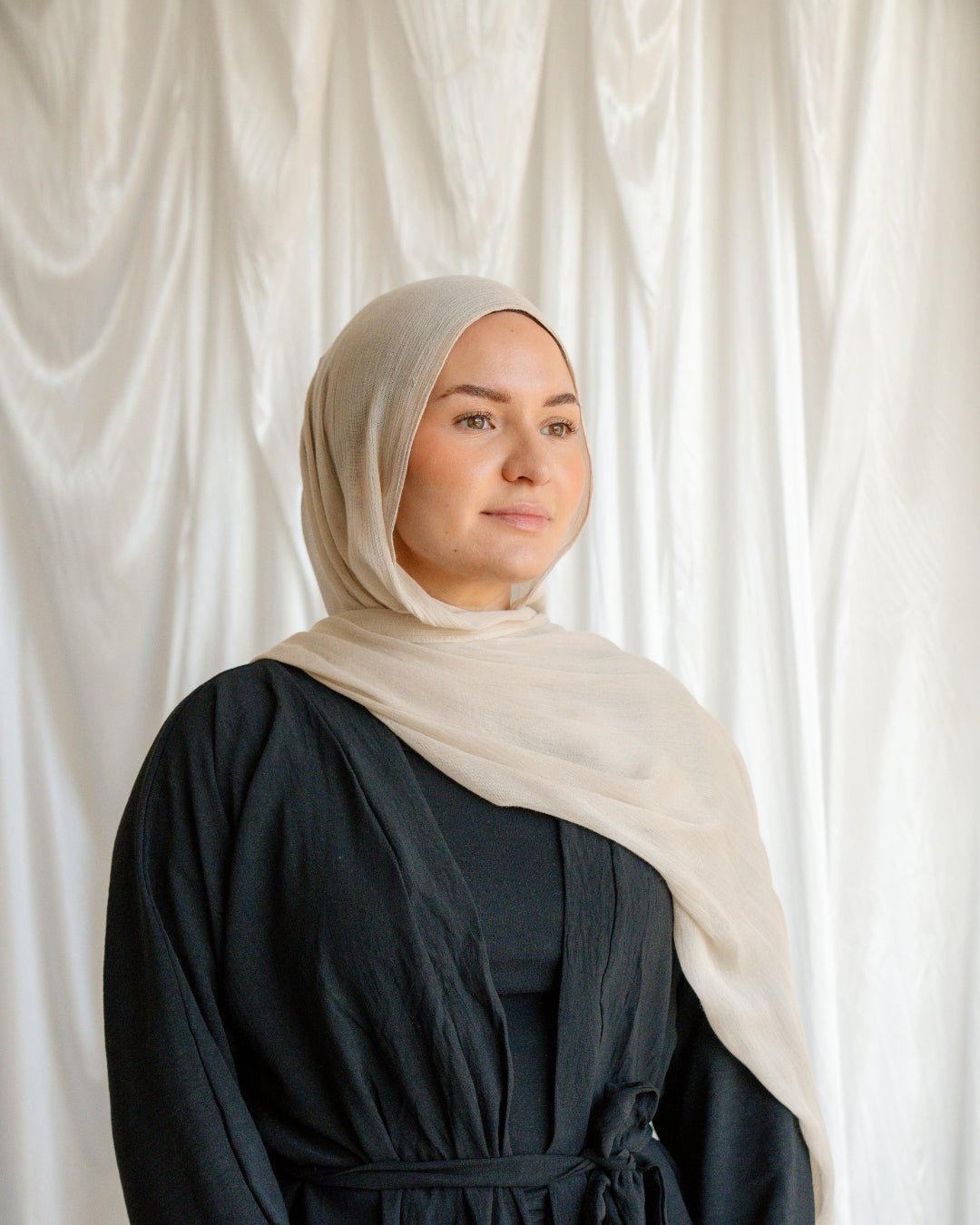 Crinkle Rayon Hijab | Stone