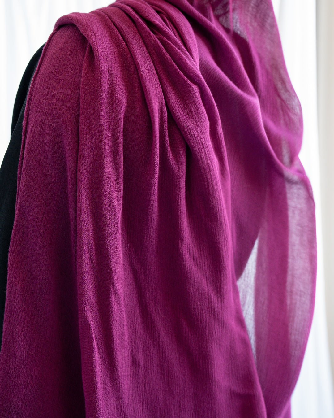 Crinkle Rayon Hijab | Mulberry