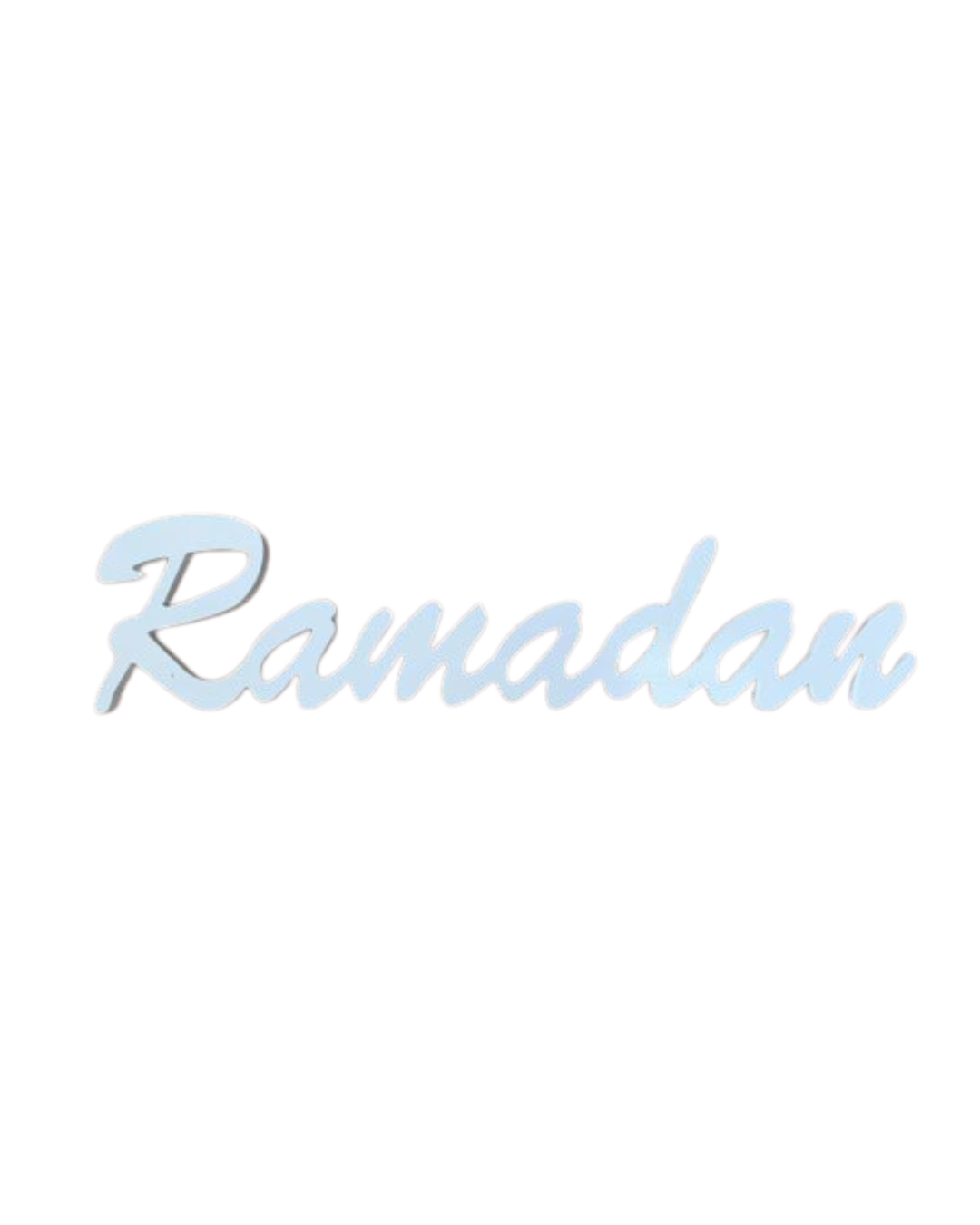Ramadan Wooden Word | White