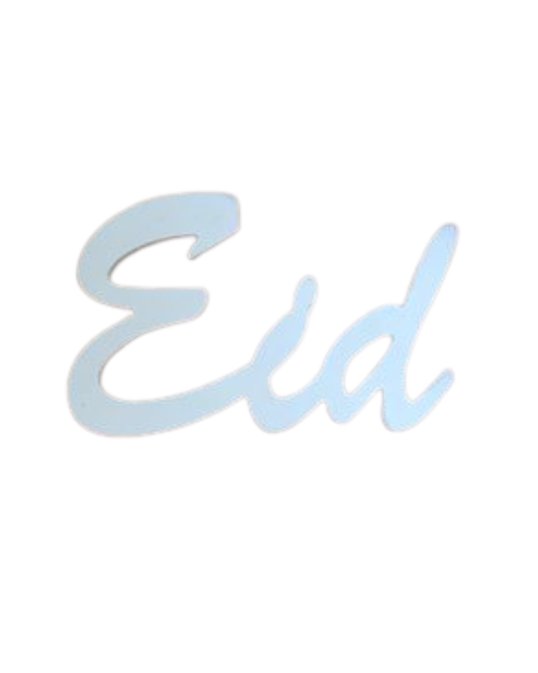 Eid Wooden Word | White
