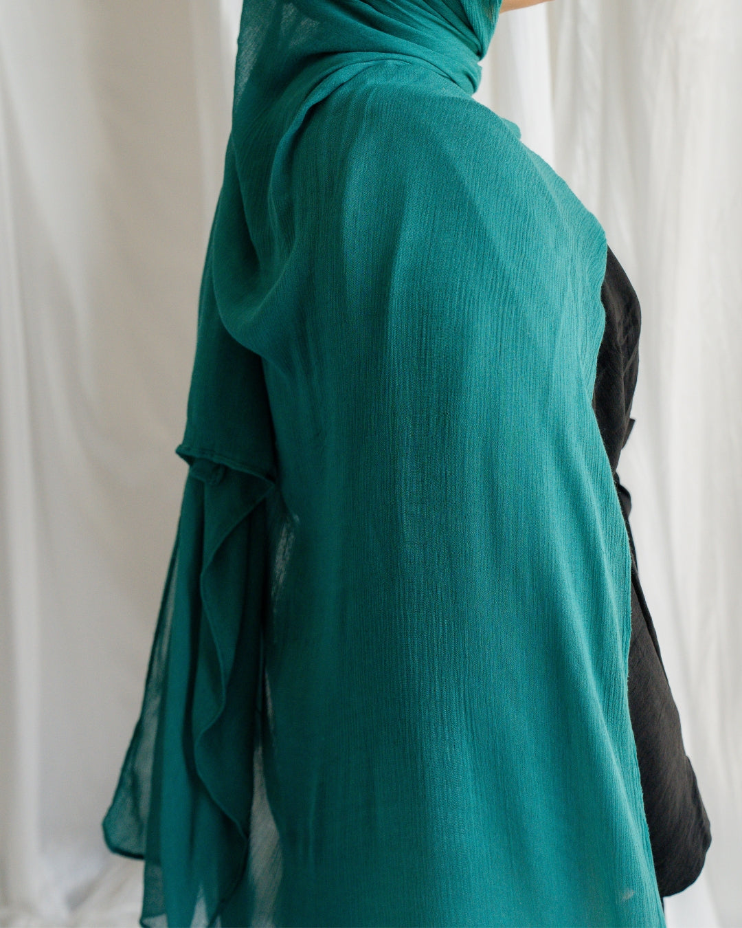 Crinkle Rayon Hijab | Teal