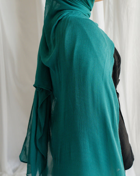 Crinkle Rayon Hijab | Teal