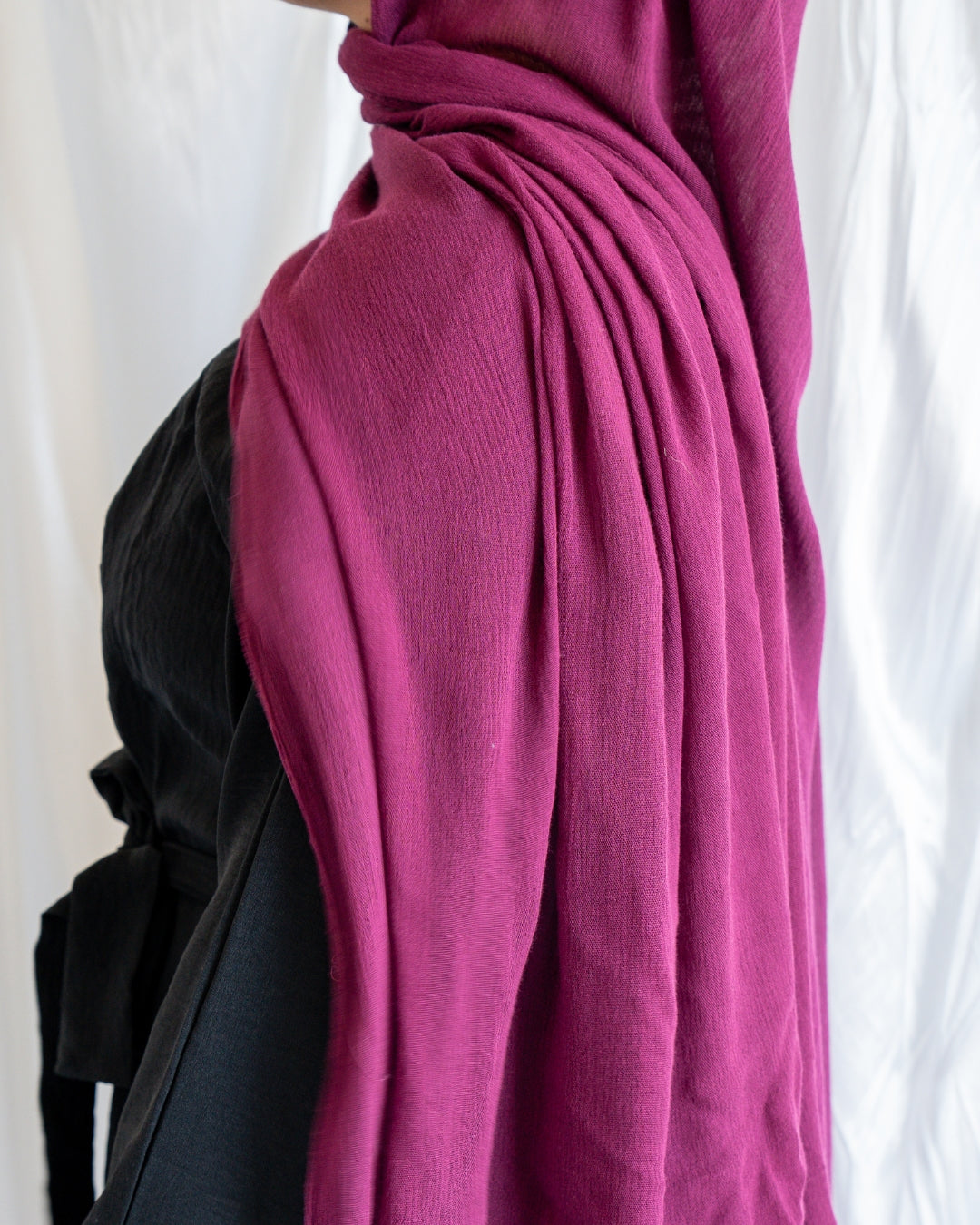 Crinkle Rayon Hijab | Mulberry