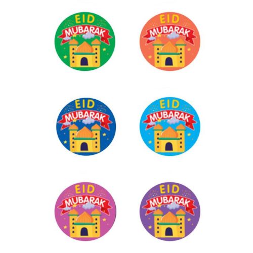 Mosque Eid Mubarak Badges | Pack of 6